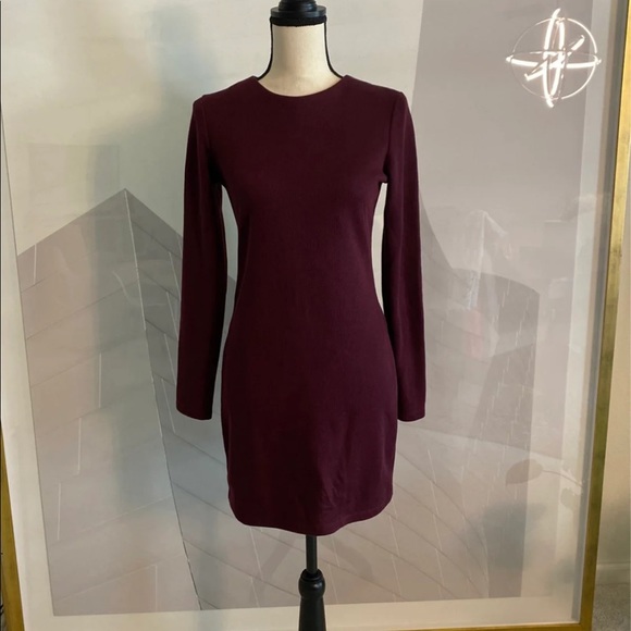 Zara burgundy knit dress - Picture 1 of 5